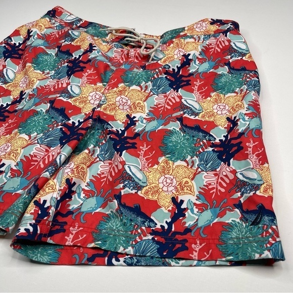 Nautica Swim Trunks Beach Vacation Resort Pool Summer Nautical Tropical Coastal - Picture 2 of 16